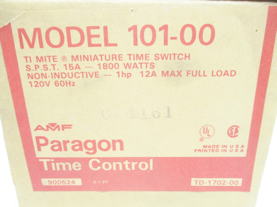 PARAGON ELECTRIC 101-00 NSMP