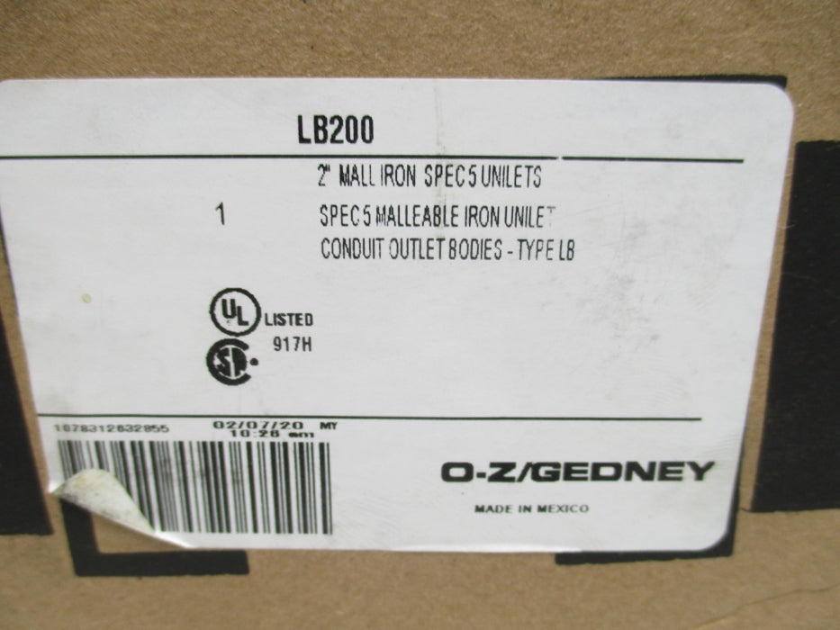 O-Z/GEDNEY LB200 NSMP