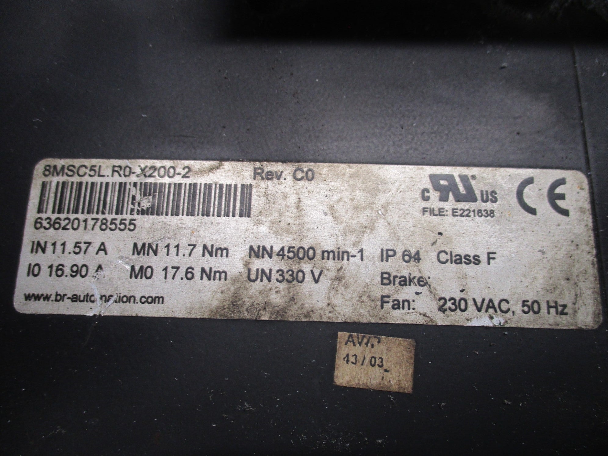 B&R 8MSC5L.R0-X200-2 UNMP