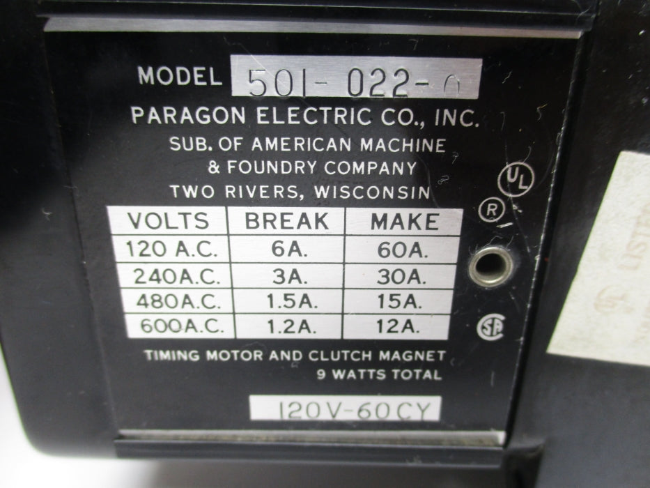 PARAGON ELECTRIC 501-022-0 NSNP
