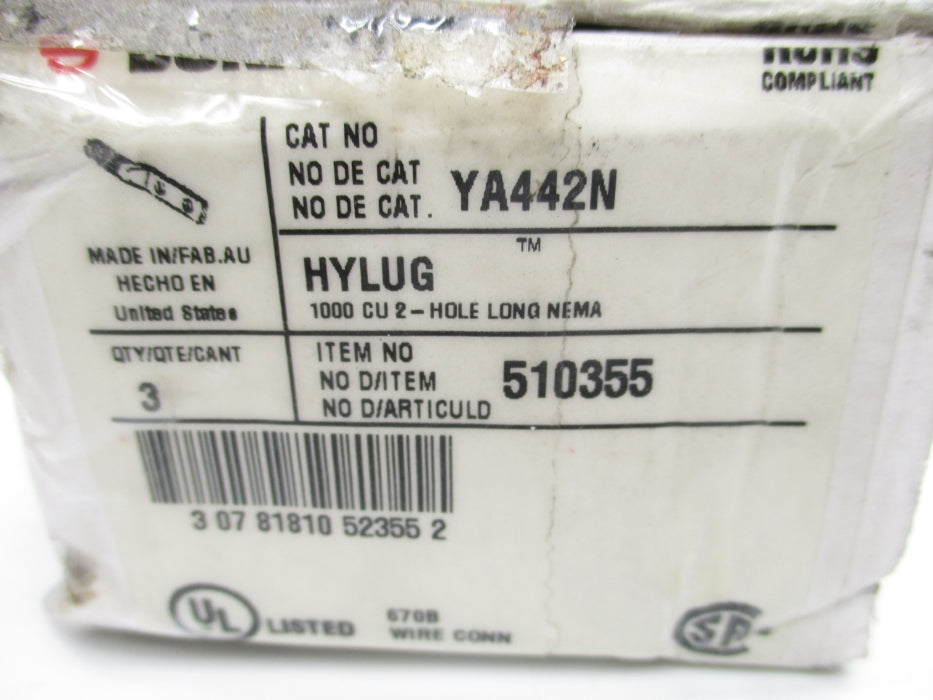 BURNDY YA442N (PKG OF 3) NSMP