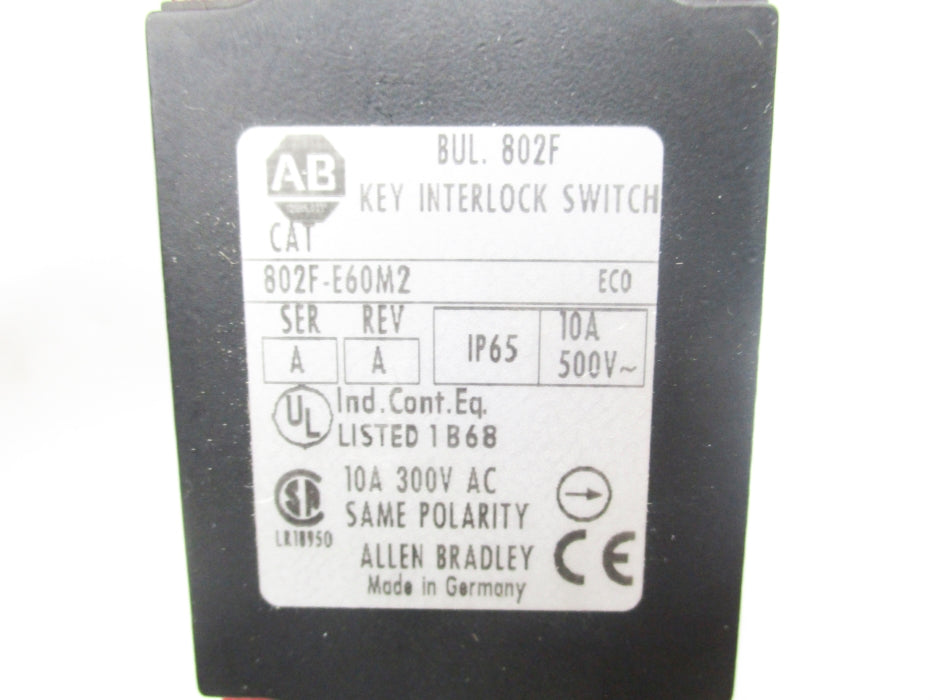 ALLEN BRADLEY 802F-E60M2 SER. A NSMP