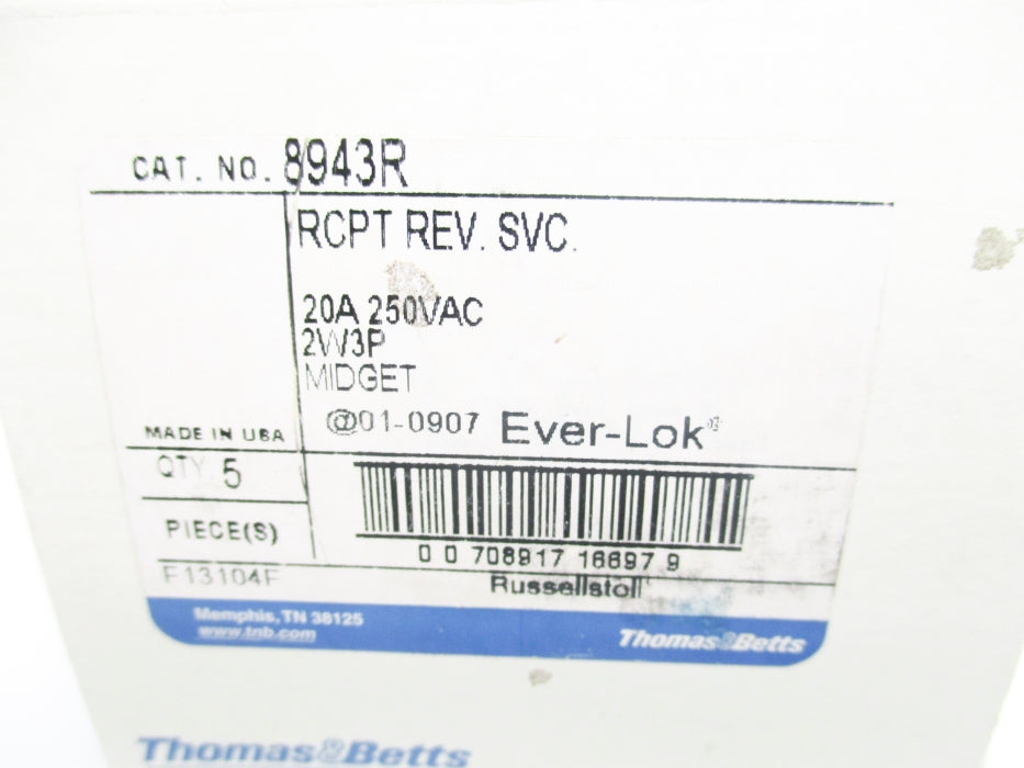 THOMAS&BETTS 8943R (PKG OF 5) NSMP