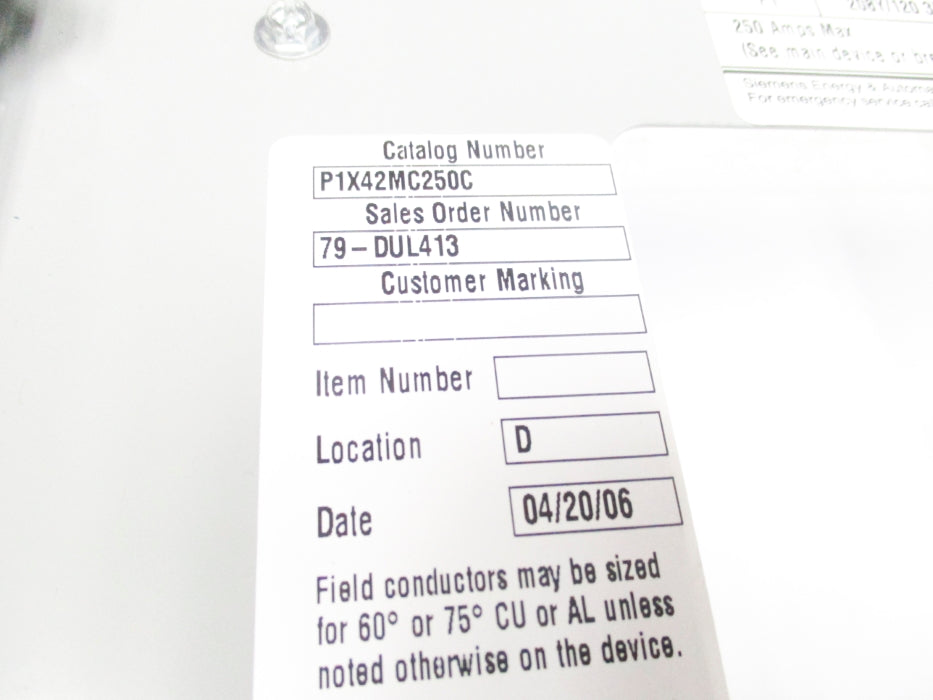 SIEMENS P1X42MC250C NUPI