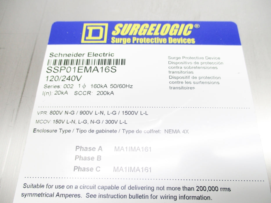 SQUARE D SSP01EMA16S SER. 002 (AS PICTURED)  NSMP