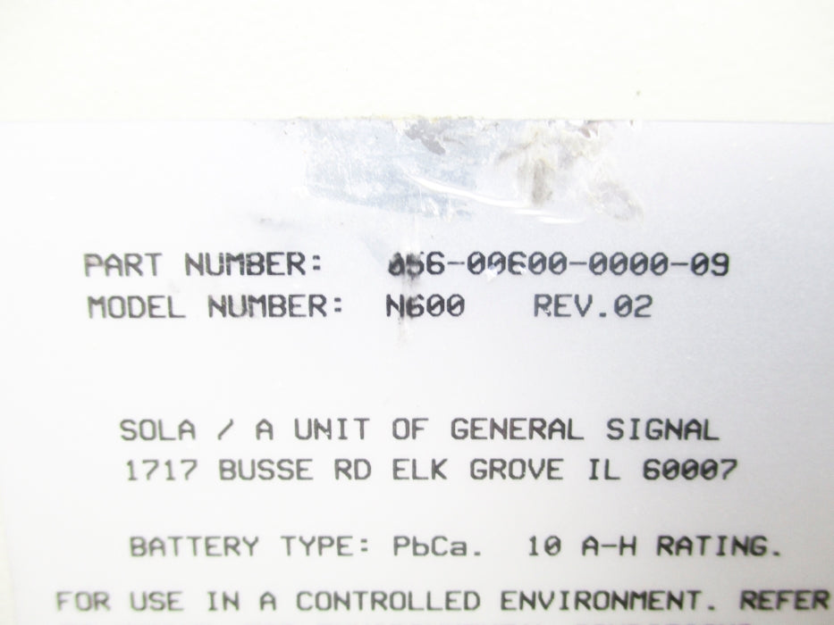 SOLA 056-00600-0000-09 NSMP