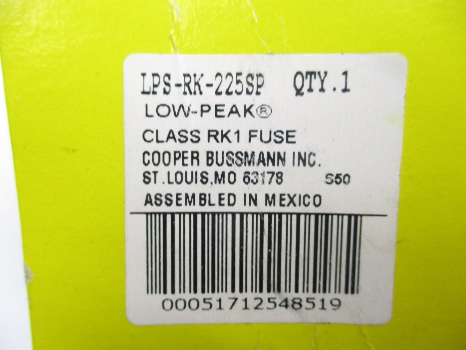 BUSSMAN LPS-RK-225SP 600VAC 225A NSMP