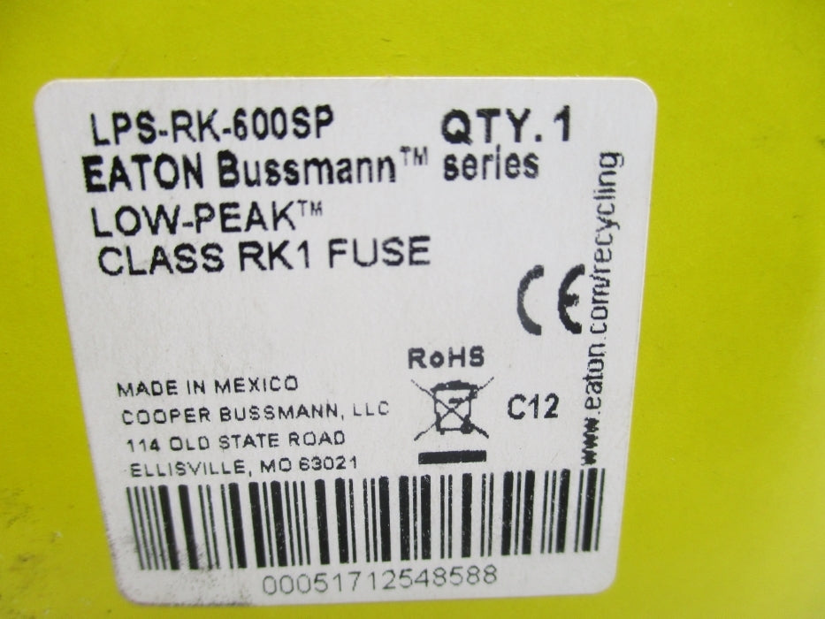 BUSSMANN LPS-RK-600SP 600VAC 600A NSMP