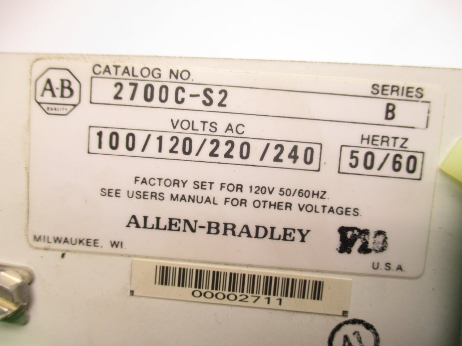 INDUSTRIAL SPARE PART 2700C-S2 SER. B NSMP