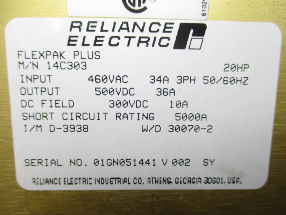 RELIANCE ELECTRIC 14C303 UNMP