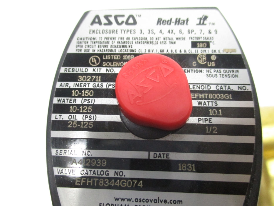 ASCO EFHT8344G074 22/24V 10-125PSI 1/2" UNMP