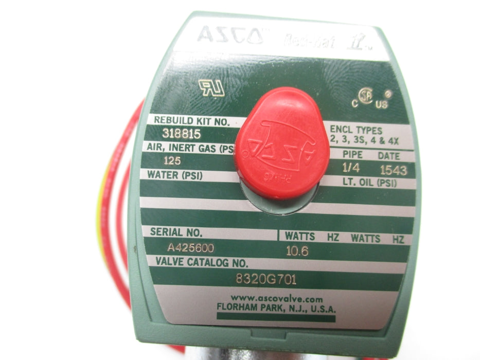 ASCO 8320G701 24VDC 125PSI NSMP