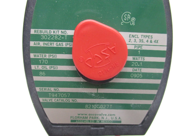 ASCO 8210G027T 120V 170PSI 1" NSMP
