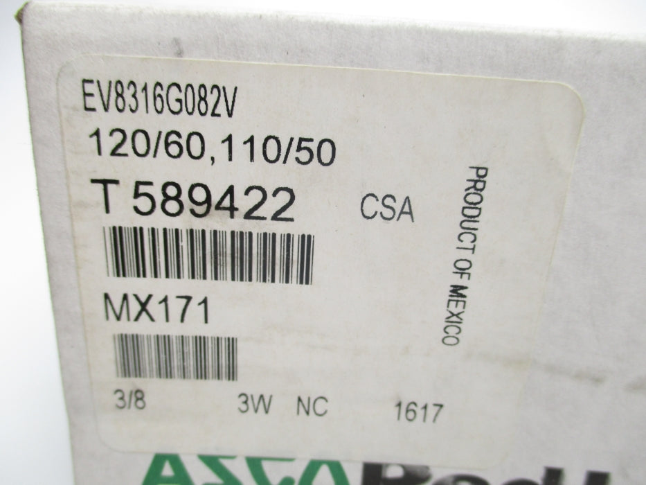 ASCO EV8316G082V 110/120V 15-150PSI NSMP