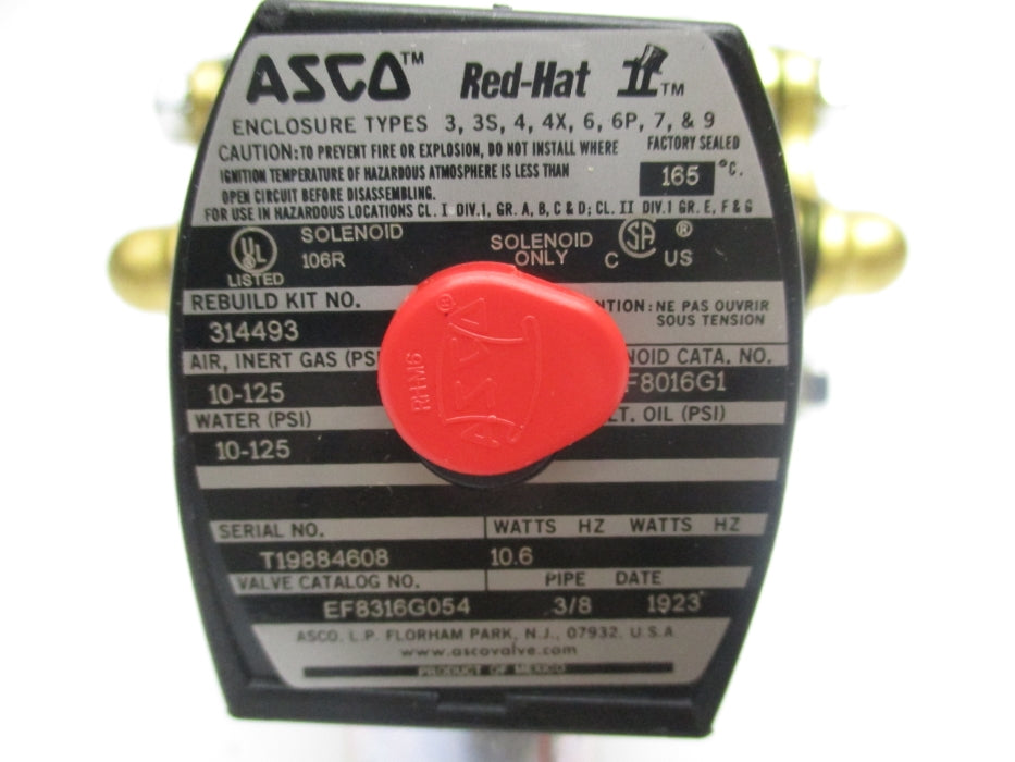 ASCO EF8316G054 24VDC 10-125PSI NSMP