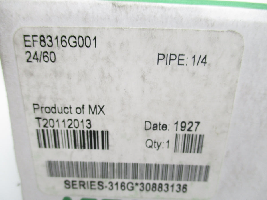 ASCO EF8316G001 22/24V 15-150PSI 1/4" NSMP