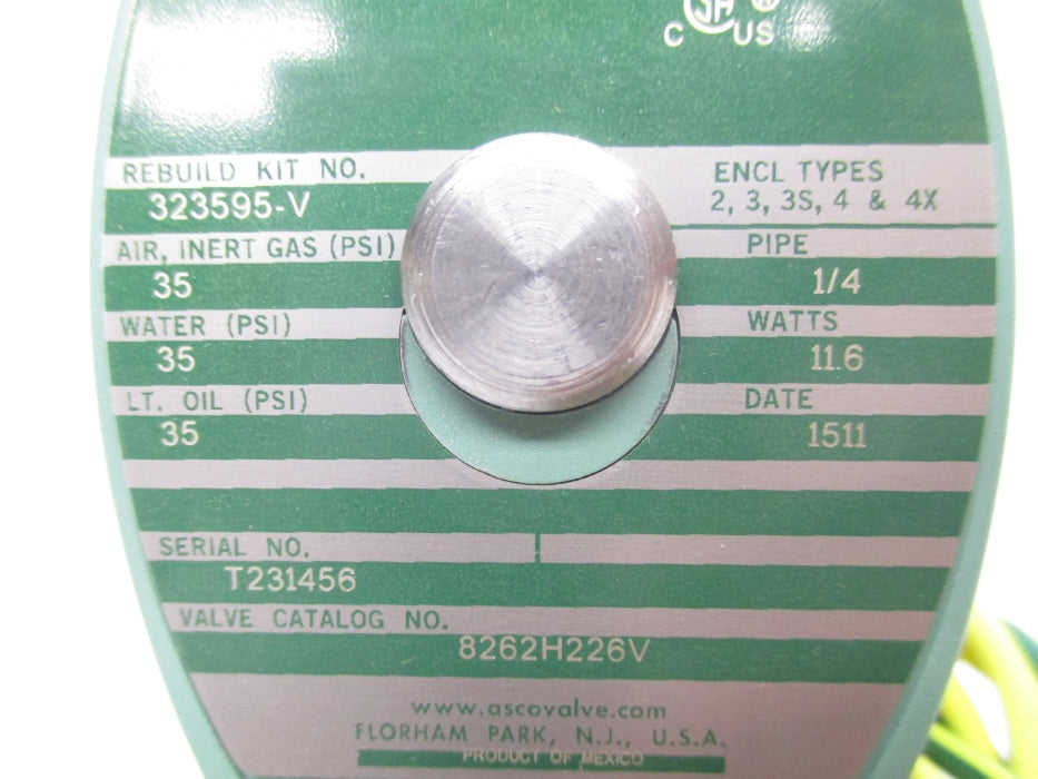 ASCO 8262H226V 24VDC 35PSI NSMP