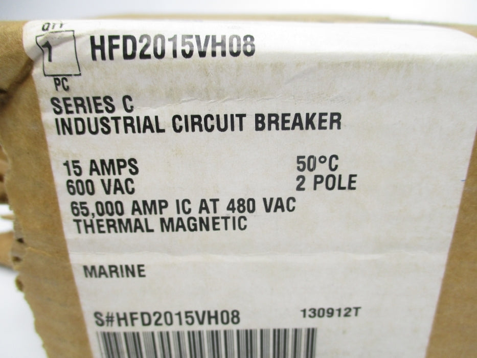 EATON HFD2015VH08 15A 600VAC (AS PICTURED) NSMP