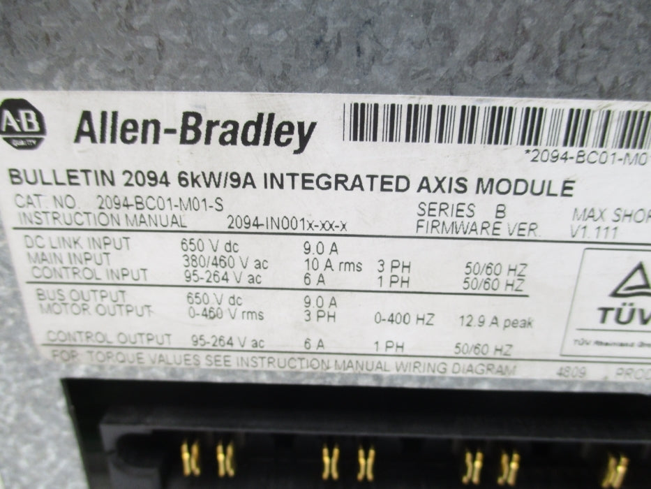 ALLEN BRADLEY 2094-BC01-M01-S SER. B F/W V.111 UNMP