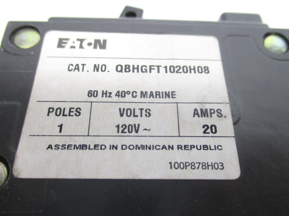EATON QBHGFT1020H08 20A 120V UNMP