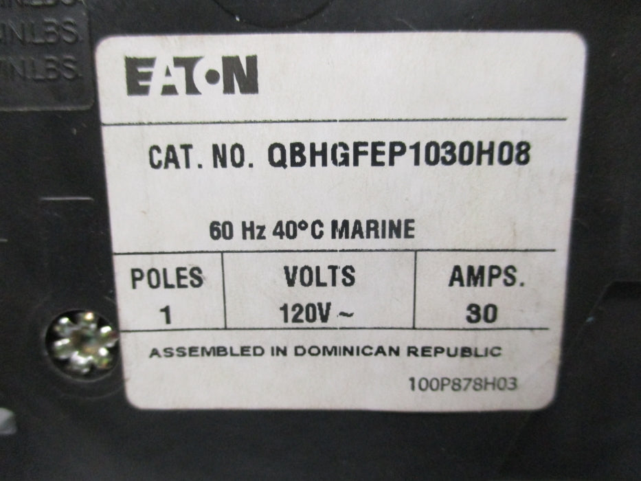 EATON QBHGFEP1030H08 30A 120V UNMP