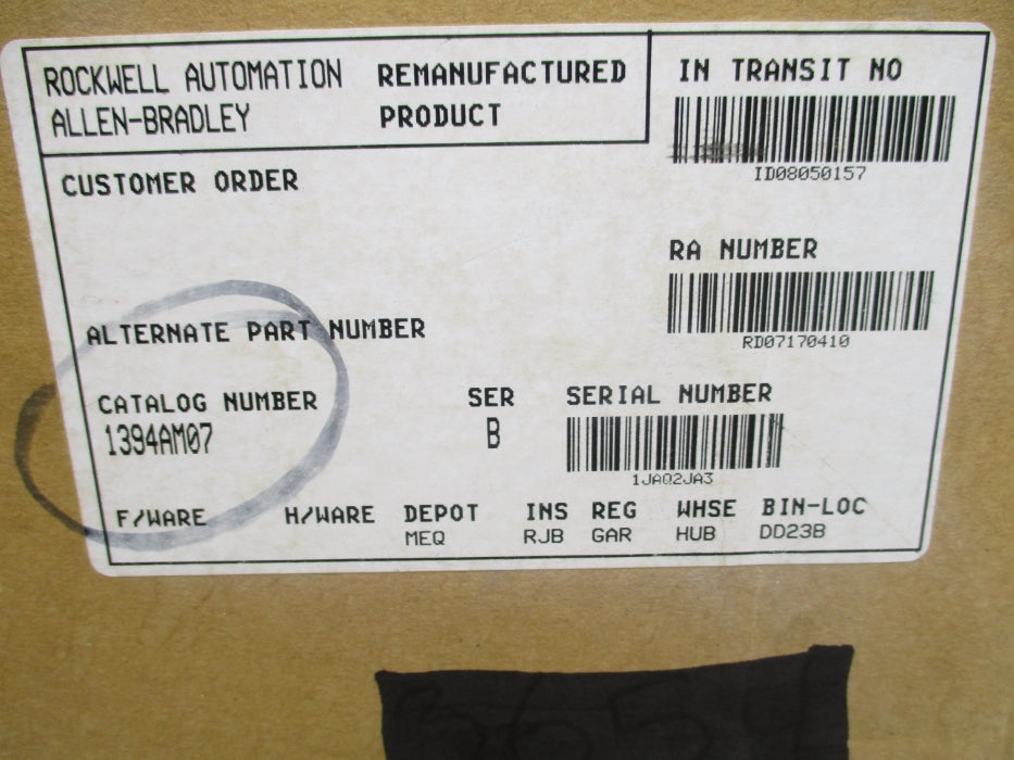 ALLEN BRADLEY 1394-AM07 SER. B REMAN