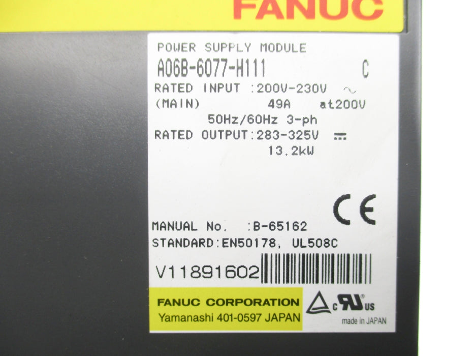 FANUC A06B-6077-H111 200-230V 49A NSMP