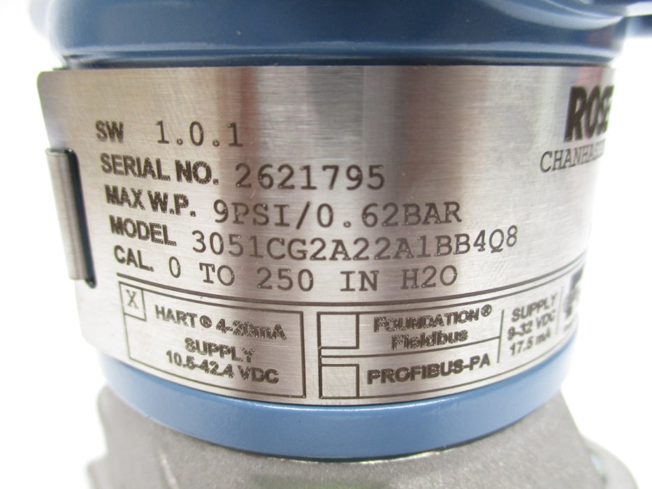 ROSEMOUNT 3051CG2A22A1BB4Q8 9PSI NSMP