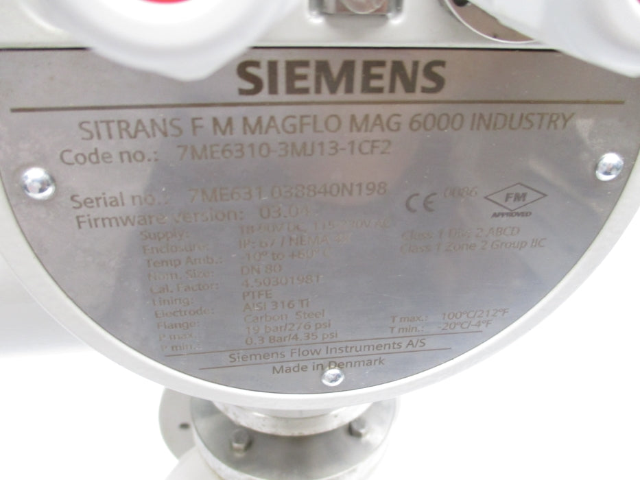 SIEMENS 7ME6310-3MJ13-1CF2 276PSI NSMP