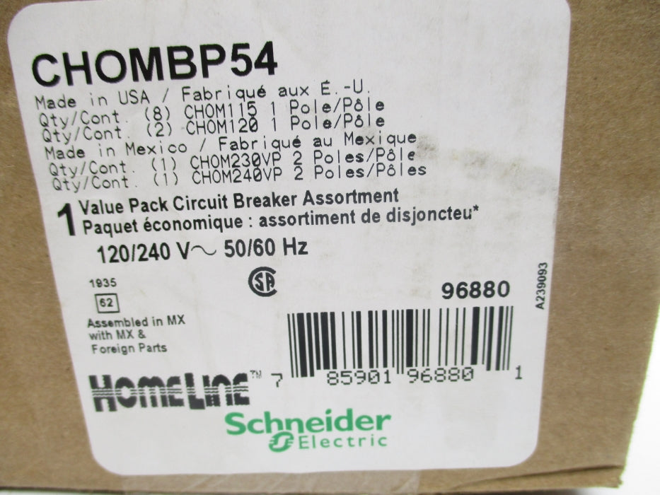 SCHNEIDER ELECTRIC CHOMBP54 15-40A 120/240V NSFS