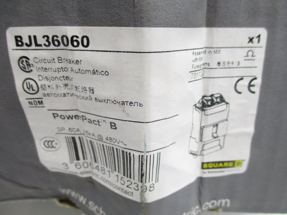 SQUARE D BJL36060 60A 480V (AS PICTURED) NSMP