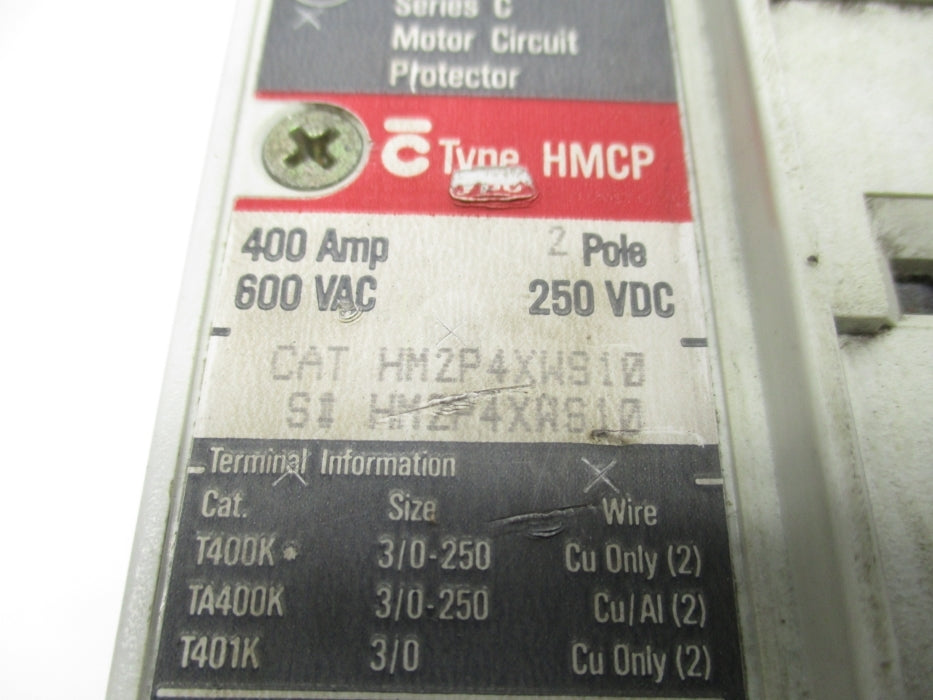 WESTINGHOUSE HM2P4XWS10 SER. C 400A 250VDC UNMP