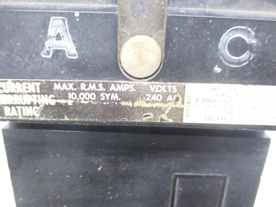 SQUARE D FA-22015-AC 15A 240VAC UNMP
