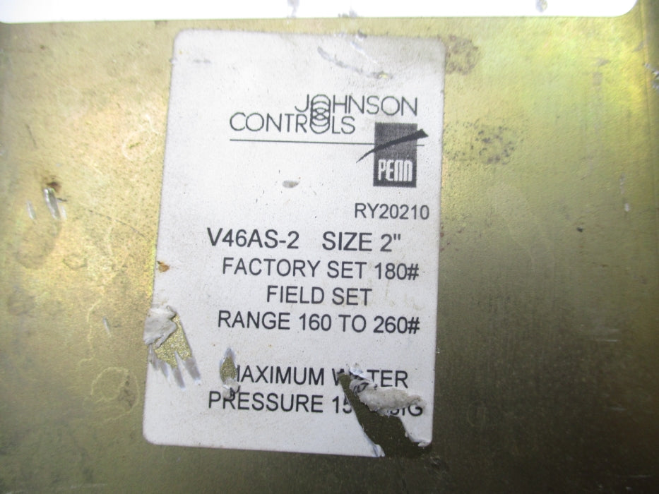 JOHNSON CONTROL V46AS-2 150PSIG UNMP