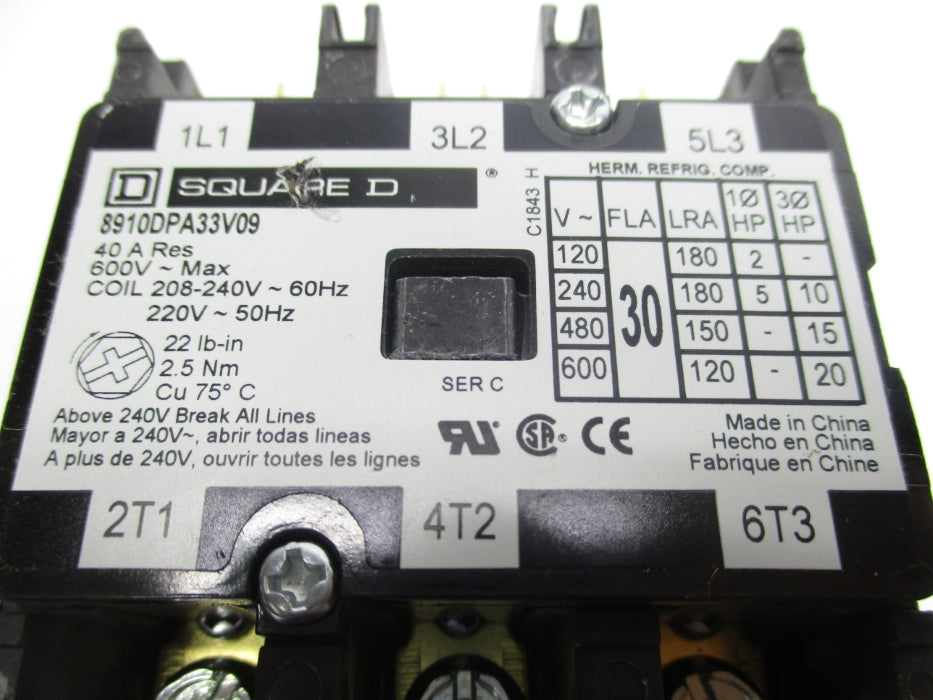 SQUARE D 8910DPA33V09 SER. C 208/240V NSNP
