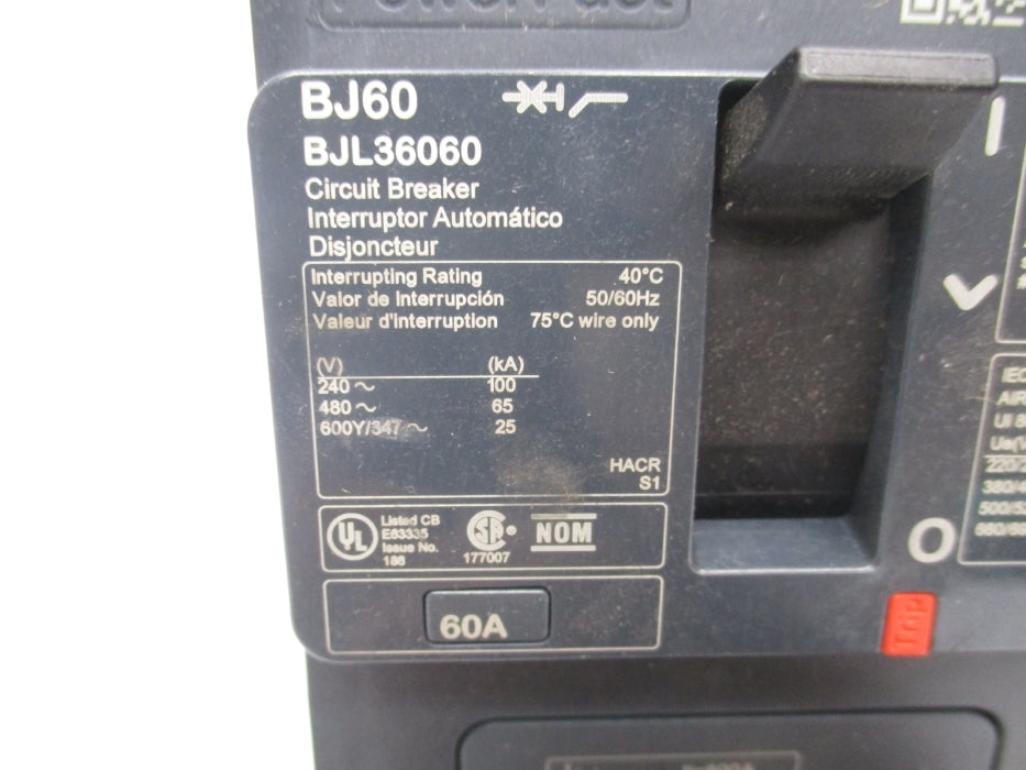 SQUARE D BJL36060 60A 480V NSNP