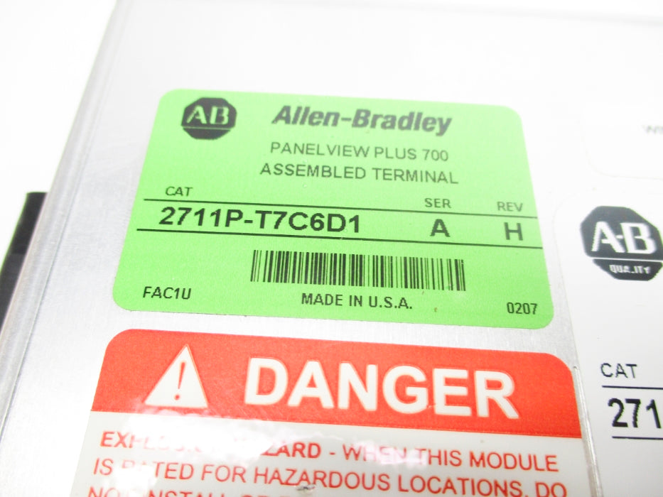 ALLEN BRADLEY 2711P-T7C6D1 SER. A NSMP