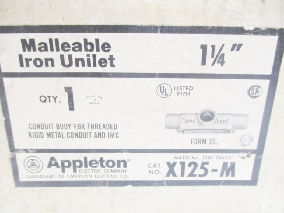 APPLETON X125-M NSMP