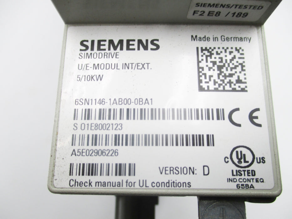 SIEMENS 6SN1146-1AB00-0BA1 UNMP
