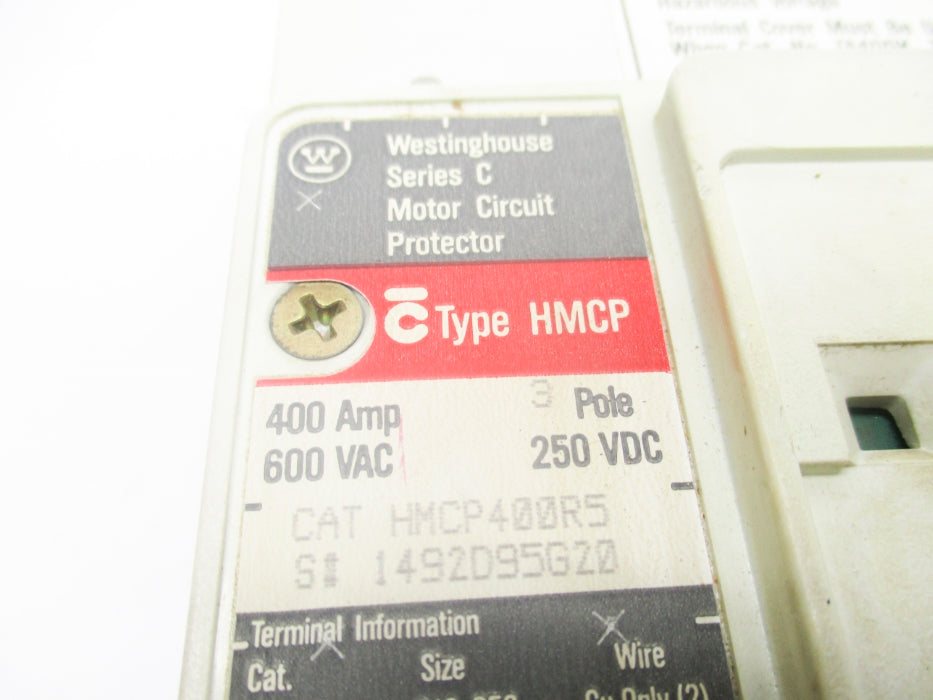 CUTLER HAMMER HMCP400R5C SER. C 400A 600VAC NSMP