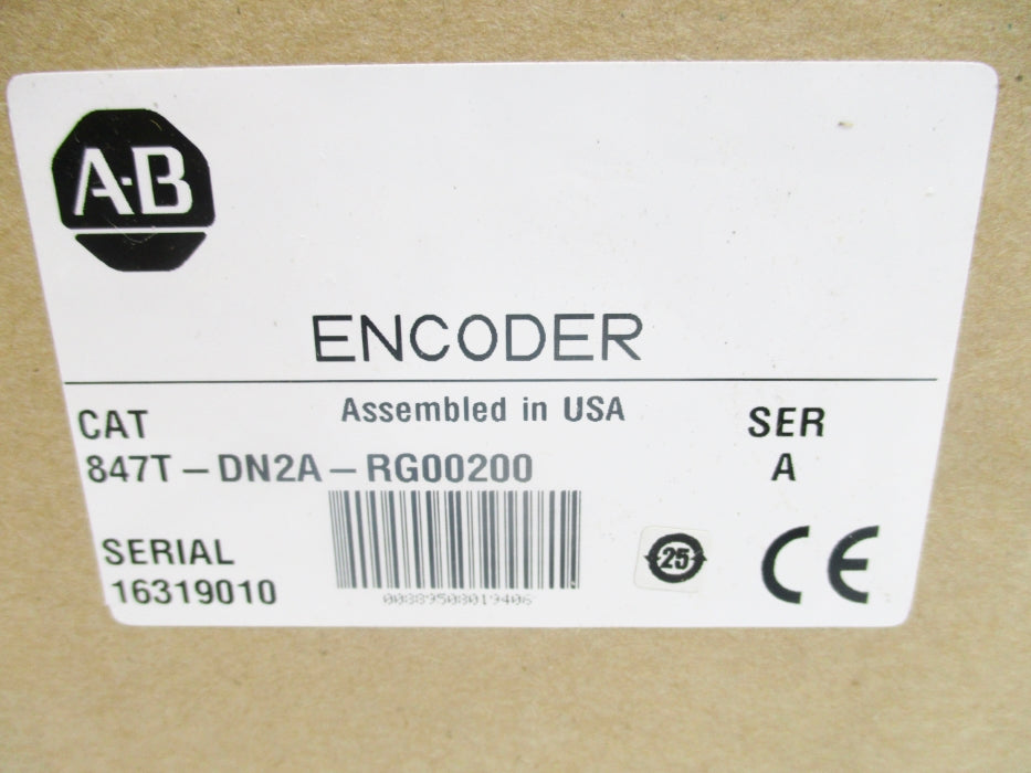 ALLEN BRADLEY 847T-DN2A-RG00200 SER. A (BR/WH) NSFS
