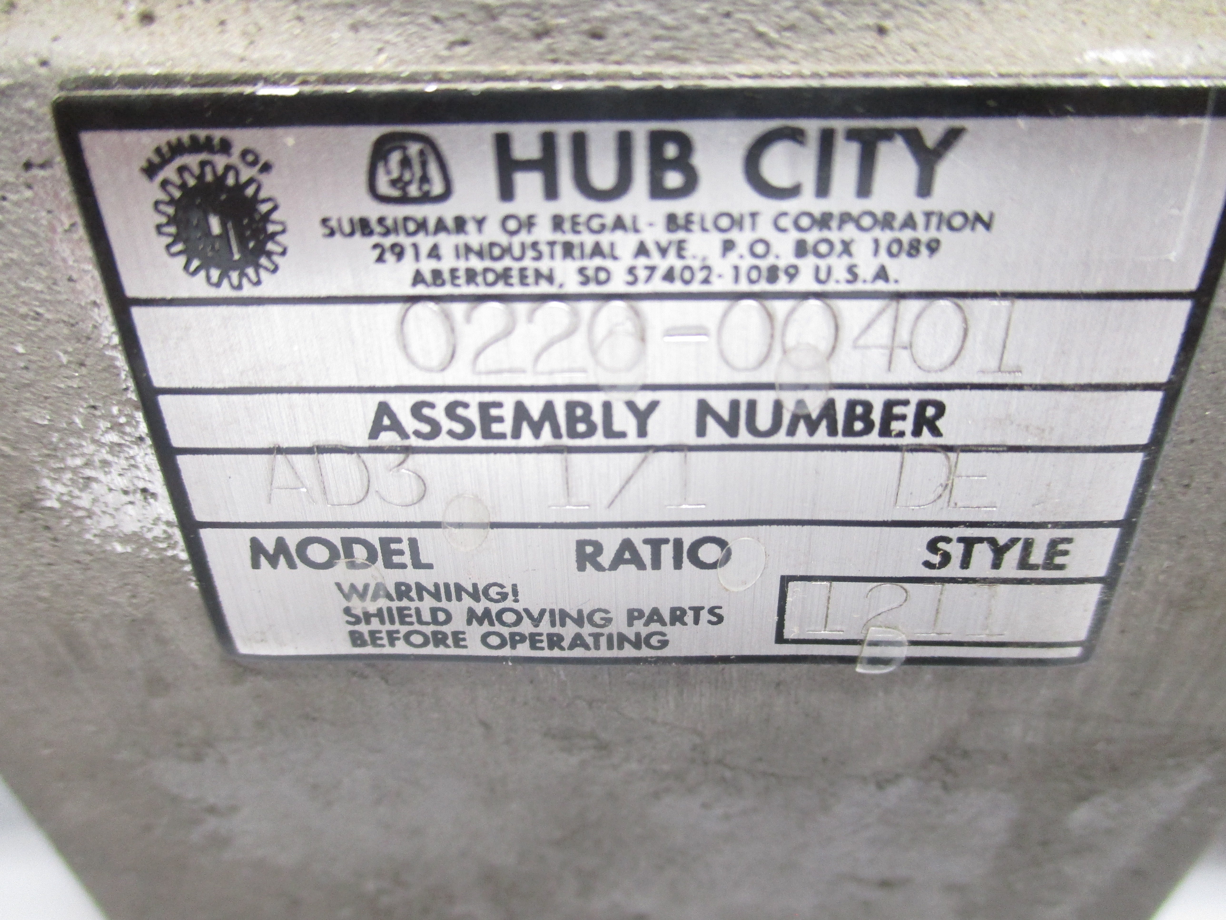 HUB CITY AD3 0220-00401 NSNP