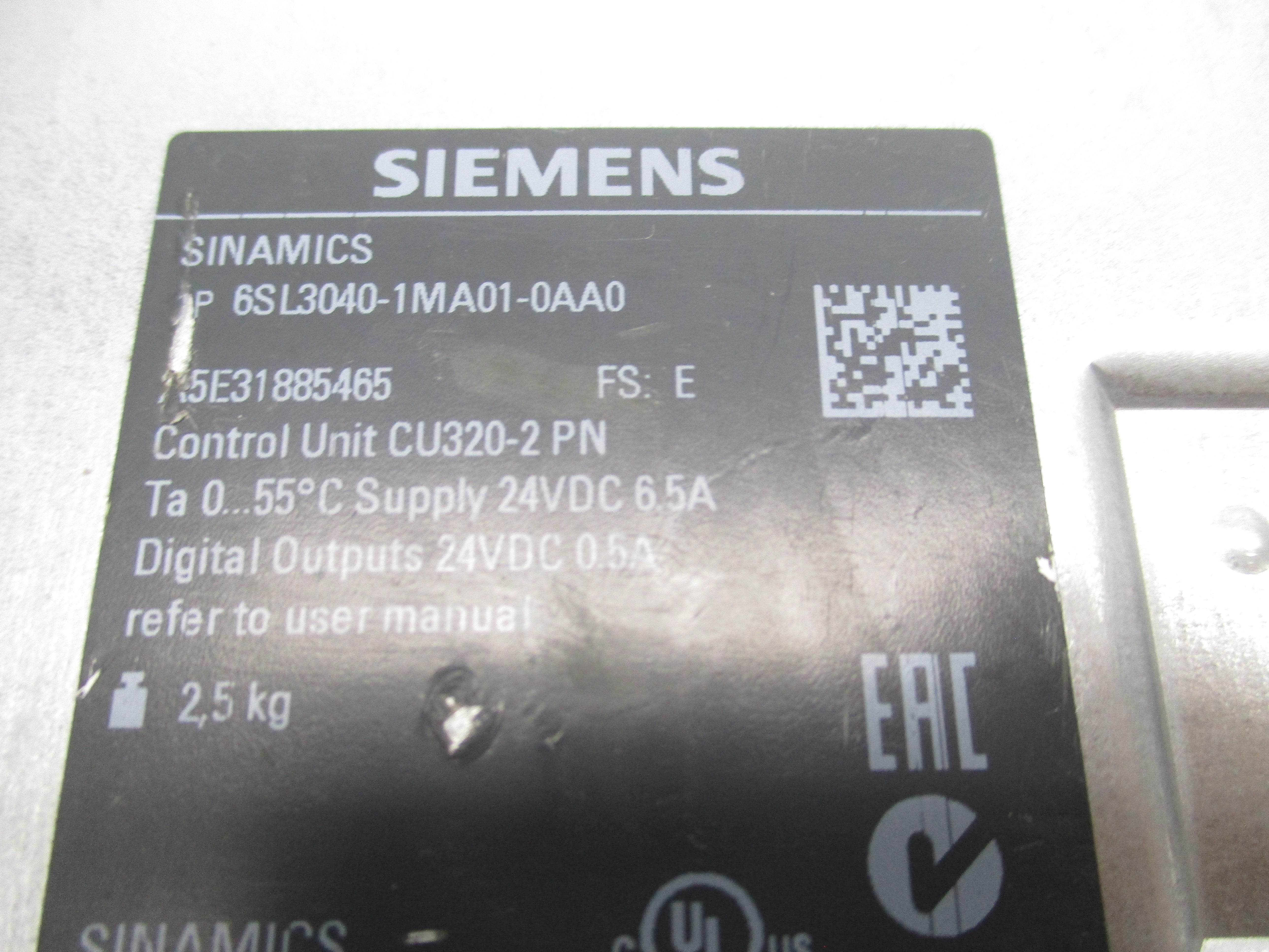 SIEMENS 6SL3040-1MA01-0AA0 (AS PICTURED) NSNP