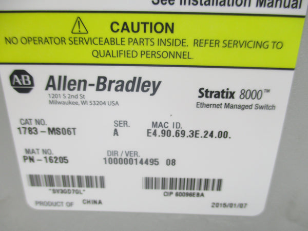 ALLEN BRADLEY 1783-MS06T SER. A NSMP