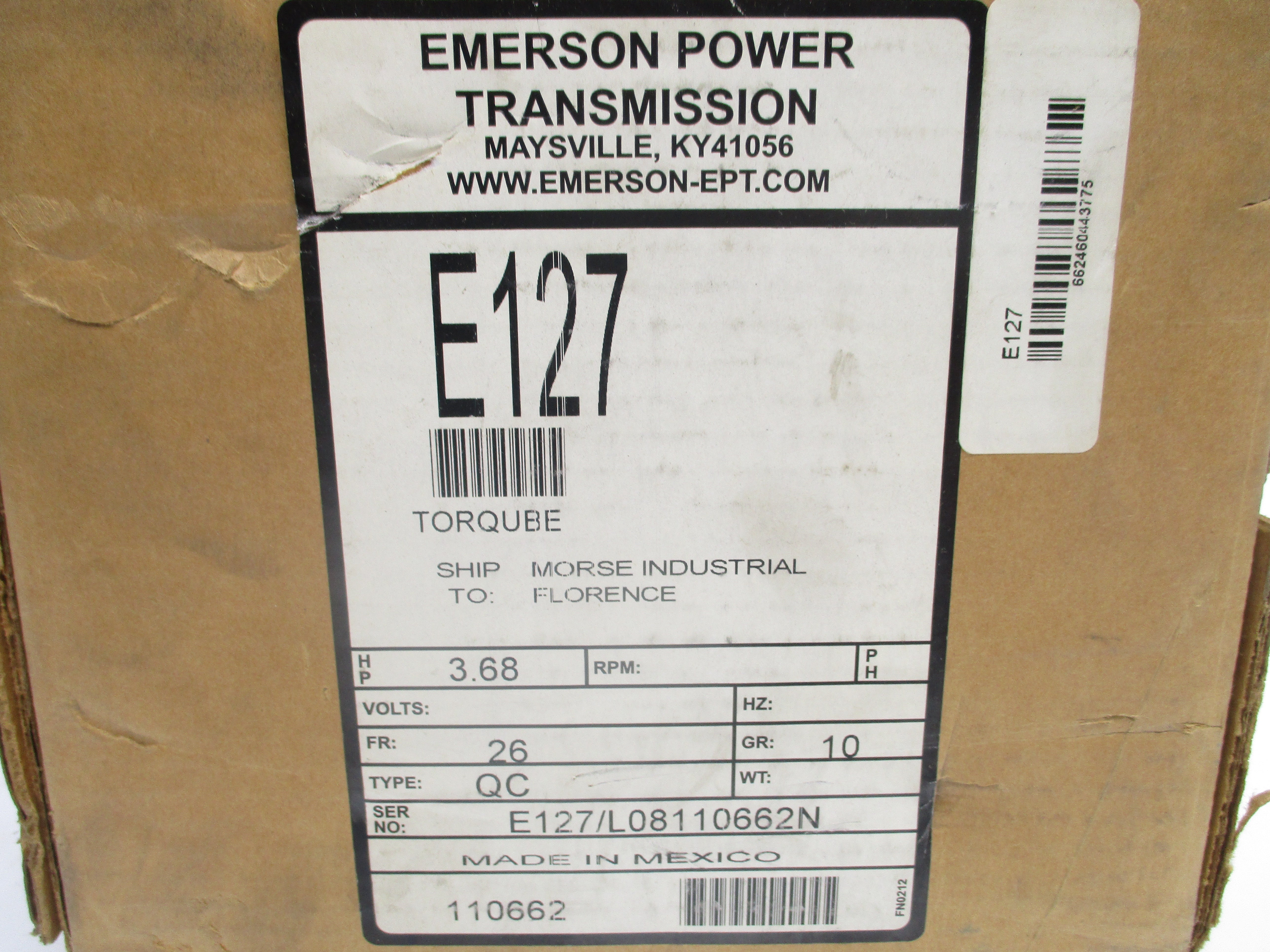 EMERSON POWER E127 NSFS