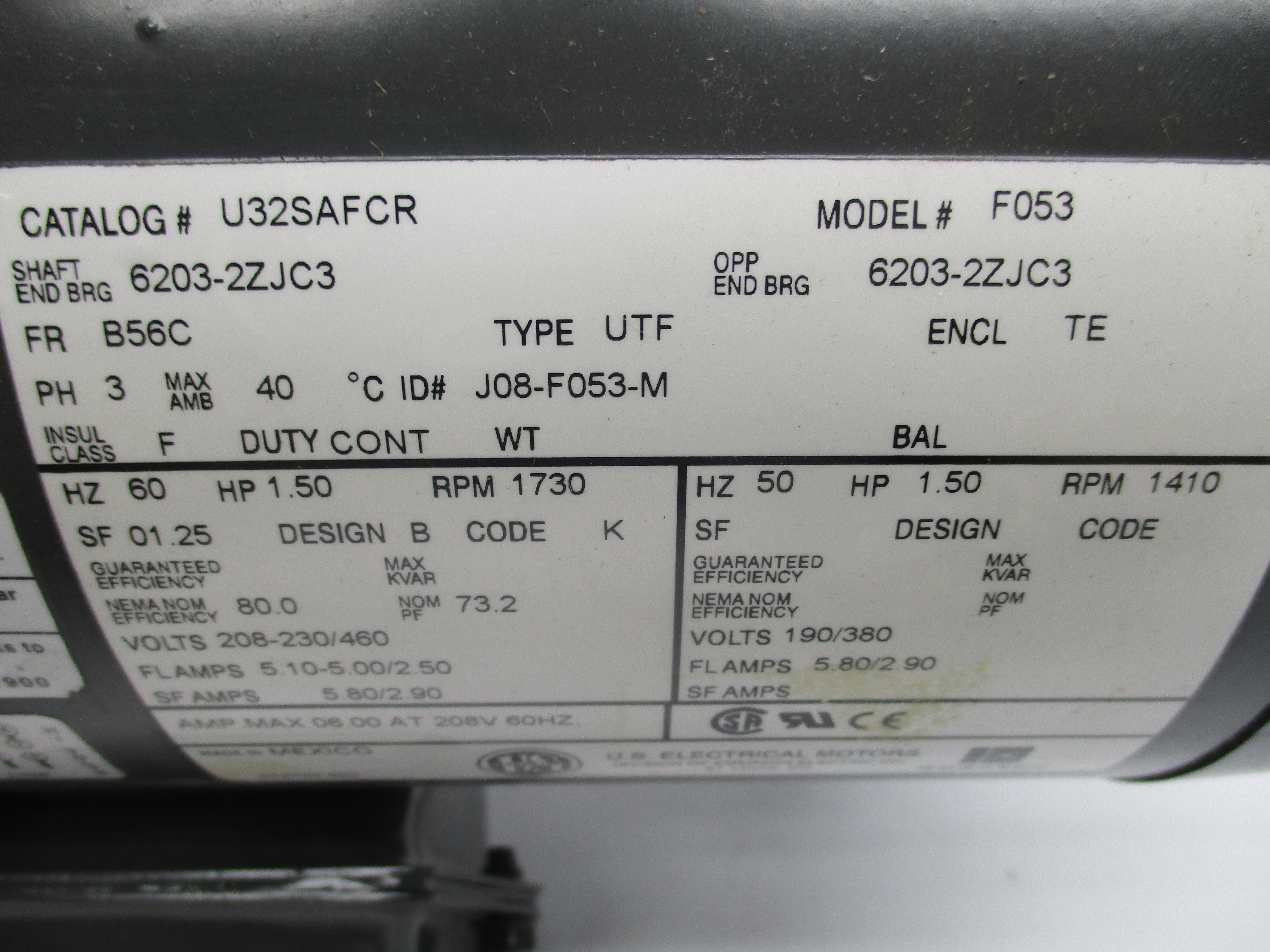 US MOTORS U32SAFCR F053 NSMP