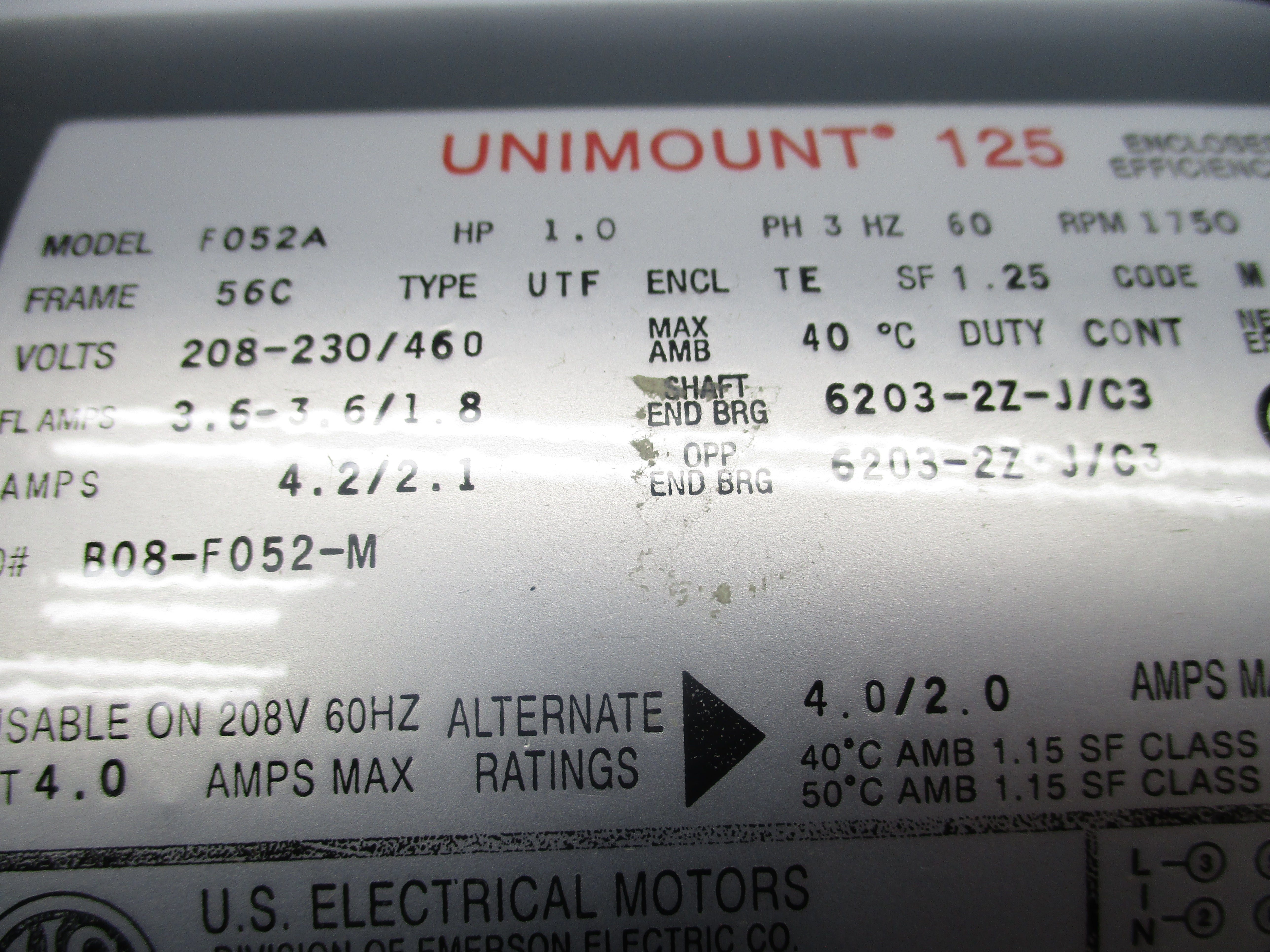 US MOTORS F052A NSMP