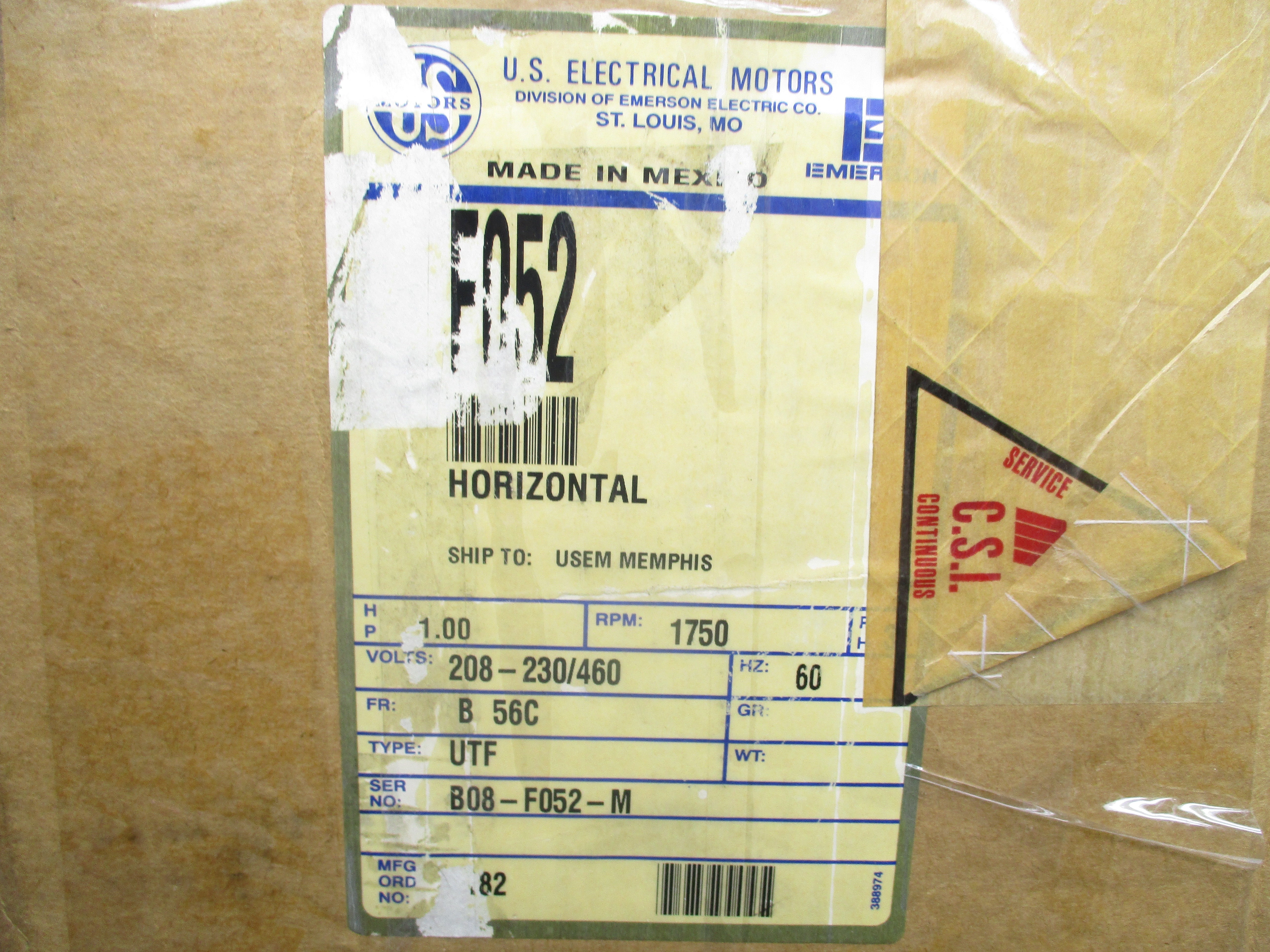 US MOTORS F052A NSMP