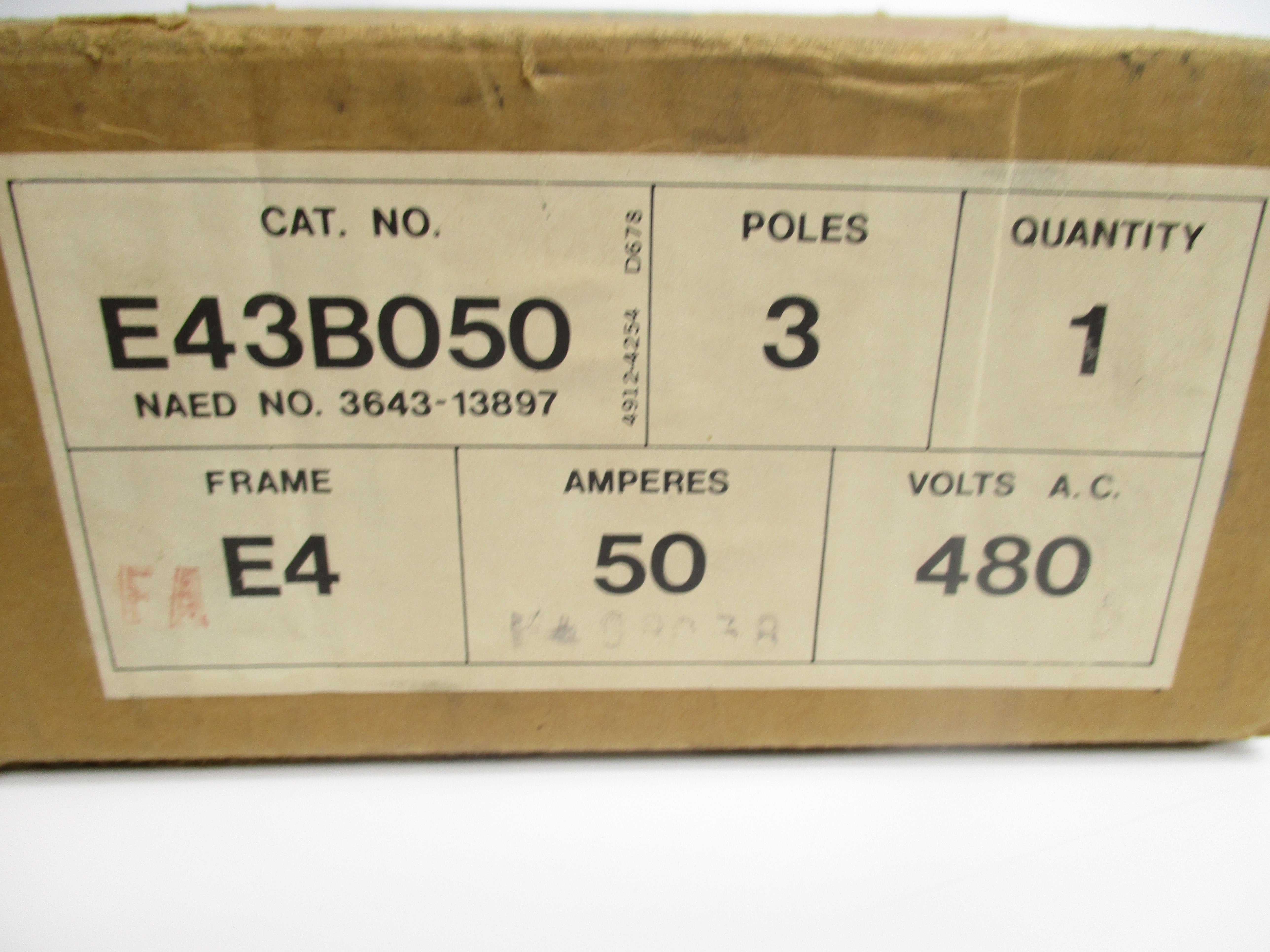 GOULD E43B050 50A 480V NSMP