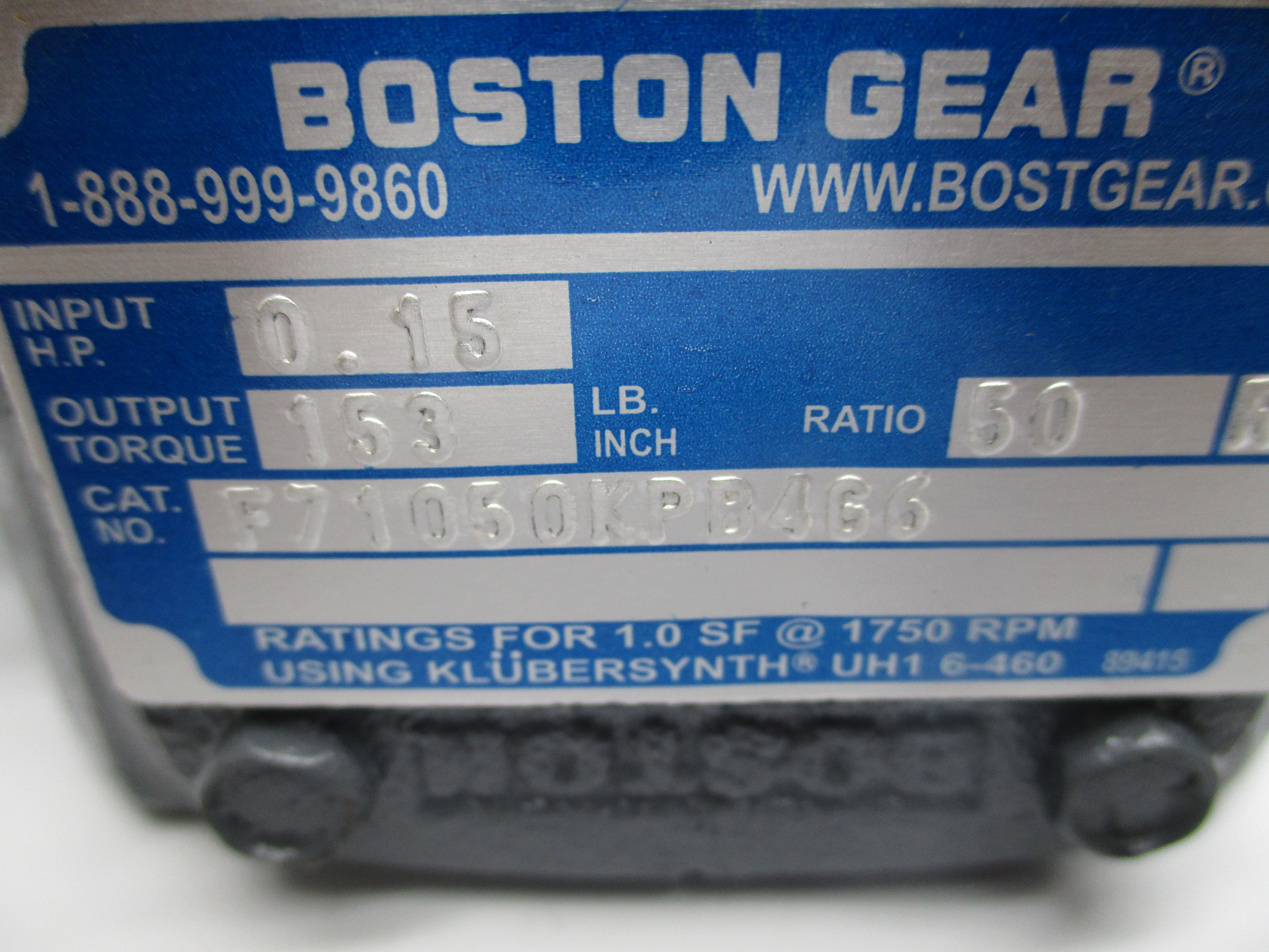 BOSTON GEAR F71050KPB4G6 NSMP